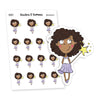 Life is Magic planner stickers, Vaalea - S0265-266, Fairy Planner Stickers, Blonde Girl Stickers