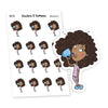 Wake up and smell the coffee planner stickers, Vaalea - S0268-269, Morning planner stickers, Coffee stickers