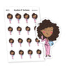 Happiness is a Cup of Coffee planner stickers, Vaalea - S0271-272, Coffee Planner Stickers, Morning Stickers
