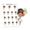 Happy Birthday Planner Stickers, Vaalea - S0280-281, Birthday stickers