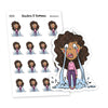 Cry Me A River planner stickers, Vaalea - S0353-354, Sadness planner stickers