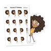 Peek-a-boo Planner Stickers, Vaalea - S0377-378, Peeking stickers