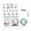 Piiku planner stickers - Music, S0026, music stickers, kawaii stickers, dj stickers