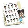 Planner stickers "Zuri" - Dumbbell workout, S0893/S0917/S0893blue, Fitness stickers