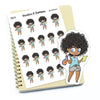 Planner stickers "Zuri" - Clean the house, S0874/S0898/S0874blue, Wipe off the dust stickers