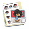 Planner stickers "Zuri" - TV Addict, S0871/S0895/S0871blue, Movie stickers