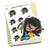 Planner stickers "Zuri" - Visit to the hairdresser, S0884/S0908/S0884blue, Hairstyle stickers