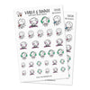 Piiku planner stickers - Music, S0026, music stickers, kawaii stickers, dj sticker