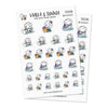 Piiku planner stickers - Travel, S0029, journey stickers, kawaii stickers, trip