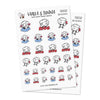 Piiku planner stickers - Love, S0032, love valentine stickers, kawaii stickers