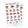 Tumma planner stickers - Beach rest, S0004, summer stickers, kawaii stickers
