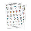 Piiku planner stickers - Vacation, S0020, summer stickers, kawaii stickers