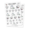 Piiku planner stickers - Beauty day, S0021, beauty stickers, cute stickers