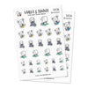 Piiku planner stickers - Hobby, S0036, hobby stickers, kawaii stickers