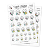 Piiku planner stickers - Sale, S0055, sale stickers, discount kawaii stickers