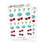 Tumma doodle stickers - Beach rest, S0059, sunglasses stickers, swimming circle stickers