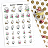 Piiku planner stickers - Cooking, S0037, cooking sticker, kawaii sticker, culinary