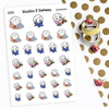 Piiku - Sweet home planner stickers, S0038, home rest stickers, kawaii stickers