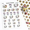 Piiku planner stickers - Fall, S0031, autumn stickers, kawaii stickers