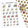 Piiku planner stickers - My car, S0027, car stickers, kawaii stickers, fueling