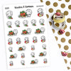 Piiku planner stickers - Healthy food, S0028, food stickers, kawaii stickers