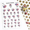Piiku - 4th of July planner stickers, S0073, Independence day, cute stickers