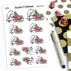 Santa Planner Stickers, Ensi - S0254, Christmas planner stickers, Christmas sledges