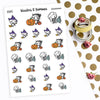 Piiku planner stickers - Halloween, S0043, halloween stickers, kawaii stickers
