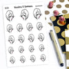 Peeping Planner Stickers, Ensi - S0264, Cute stickers, Peek-a-boo planner stickers, Peeking
