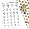 Piiku planner stickers - Emotions, S0019, mood stickers, kawaii stickers, feelings