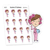 Happiness is a Cup of Coffee planner stickers, Vaalea - S0271-272, Coffee Planner Stickers, Morning Stickers