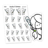 Peek-a-boo Planner Stickers, Ensi - S0262, Cute stickers, Peeking Planner Stickers, Peeping