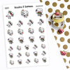 Piiku planner stickers - Spring, S0033, spring stickers, kawaii stickers, flowers