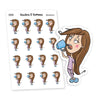 Wake up and smell the coffee planner stickers, Vaalea - S0268-269, Morning planner stickers, Coffee stickers