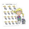 Did you study hard today? planner stickers, Vaalea - S0274-275, Study stickers, School, College stickers