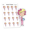 Happiness is a Cup of Coffee planner stickers, Vaalea - S0271-272, Coffee Planner Stickers, Morning Stickers