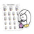 Paint nails planner stickers, Ensi - S0234, Nail care