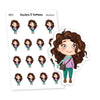 Hi! I'm Tumma, Tumma - S0337, Girl planner stickers