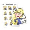 NO! planner stickers, Vaalea - S0344-345, Stop planner stickers