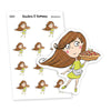 Apple pie Planner Stickers, Vaalea - S0286-287, Cooking stickers