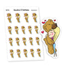 You're my love planner stickers, Vaalea - S0374-375, Love planner stickers, Teddy bear