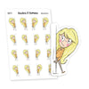 Peek-a-boo Planner Stickers, Vaalea - S0377-378, Peeking stickers