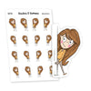 Peek-a-boo Planner Stickers, Vaalea - S0377-378, Peeking stickers