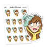 Headache planner stickers, Vaalea - S0446-447, Health stickers