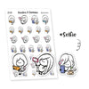 Selfie planner stickers, Ensi - S0169, cute planner stickers, Phone stickers