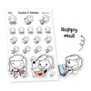 Piiku planner stickers - Happy mail, S0056, mail stickers, kawaii stickers