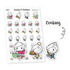 Piiku planner stickers - Cooking, S0037, cooking sticker, kawaii sticker, culinary