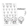 Piiku planner stickers - Emotions 2, S0044, emotions stickers, kawaii stickers