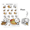 Piiku planner stickers - Pizza, S0046, pizza stickers, cute stickers