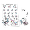 Piiku planner stickers - Fairy, S0051, fairy stickers, kawaii stickers, unicorn stickers